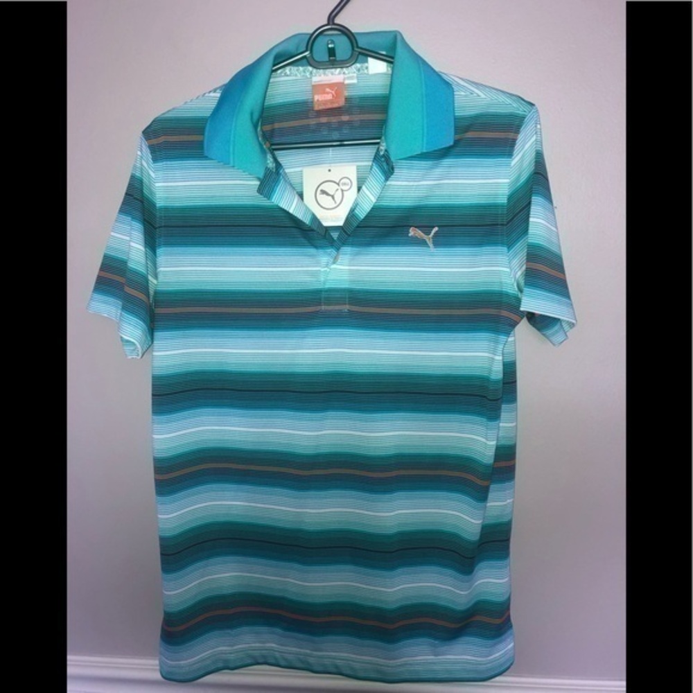 NWT Puma Road Map Strip Polo Size S